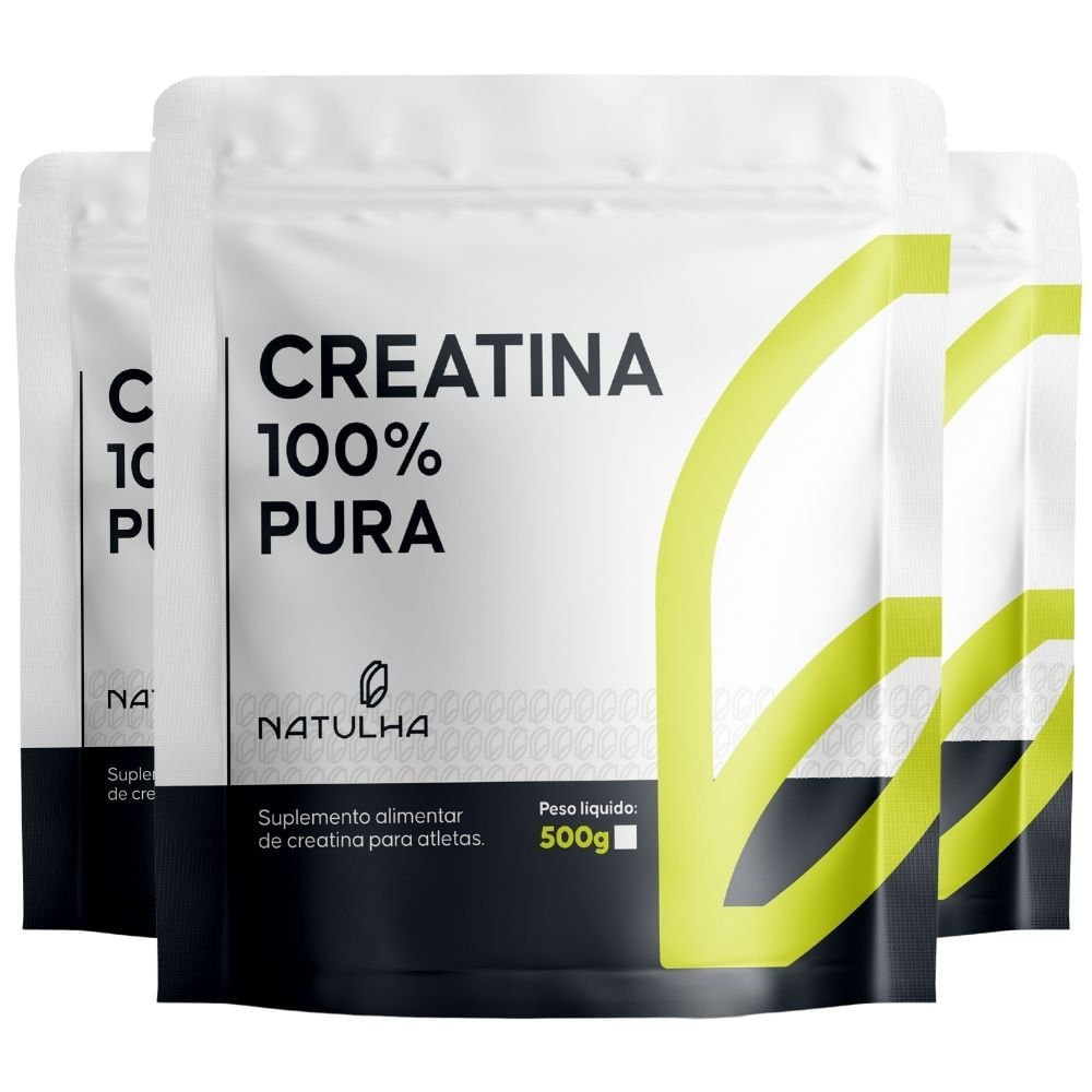 Kit 3 Creatina 100% Pura Natulha 500g