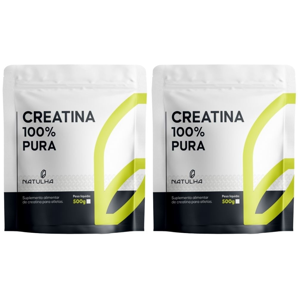Kit 2 Creatina 100% Pura Natulha 500g