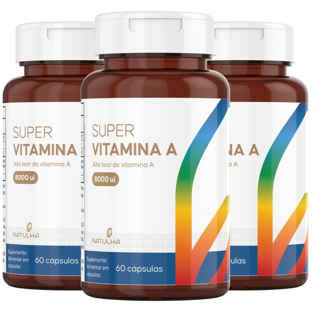 Kit 3 Super Vitamina A 8000ui Natulha 60 Cápsulas