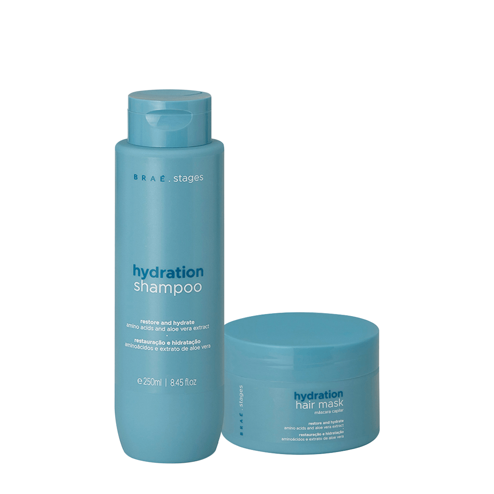 Kit Shampoo 250ml + Máscara 200g Stages Hydration Braé
