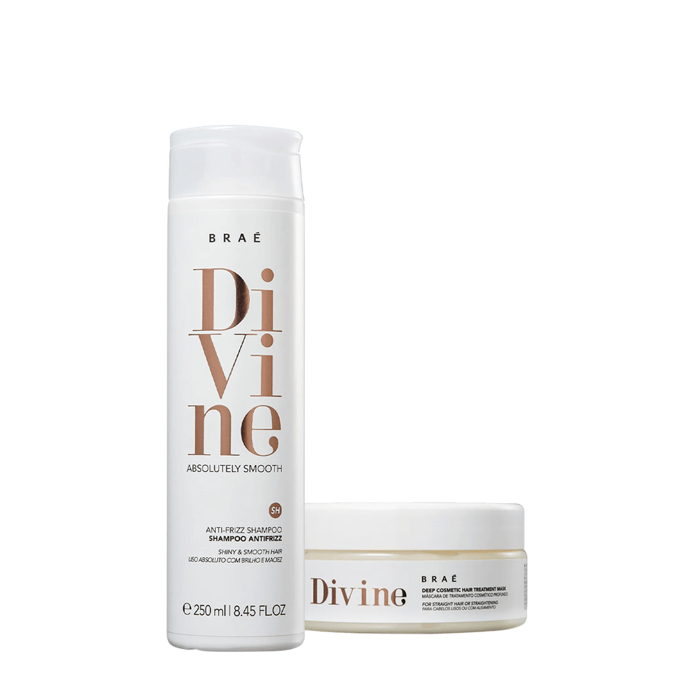 Kit Shampoo Anti Frizz 250ml + Máscara Divine Braé 200ml