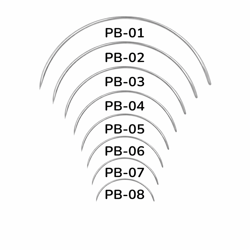 Agulha de Sutura Estéril Cilíndrica PB332 1/2 Sterifarma Tamanho PB08