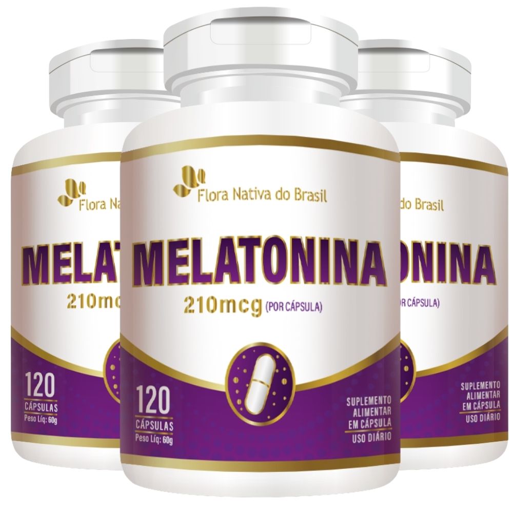 Kit 3 Melatonina Flora Nativa 120 Cápsulas
