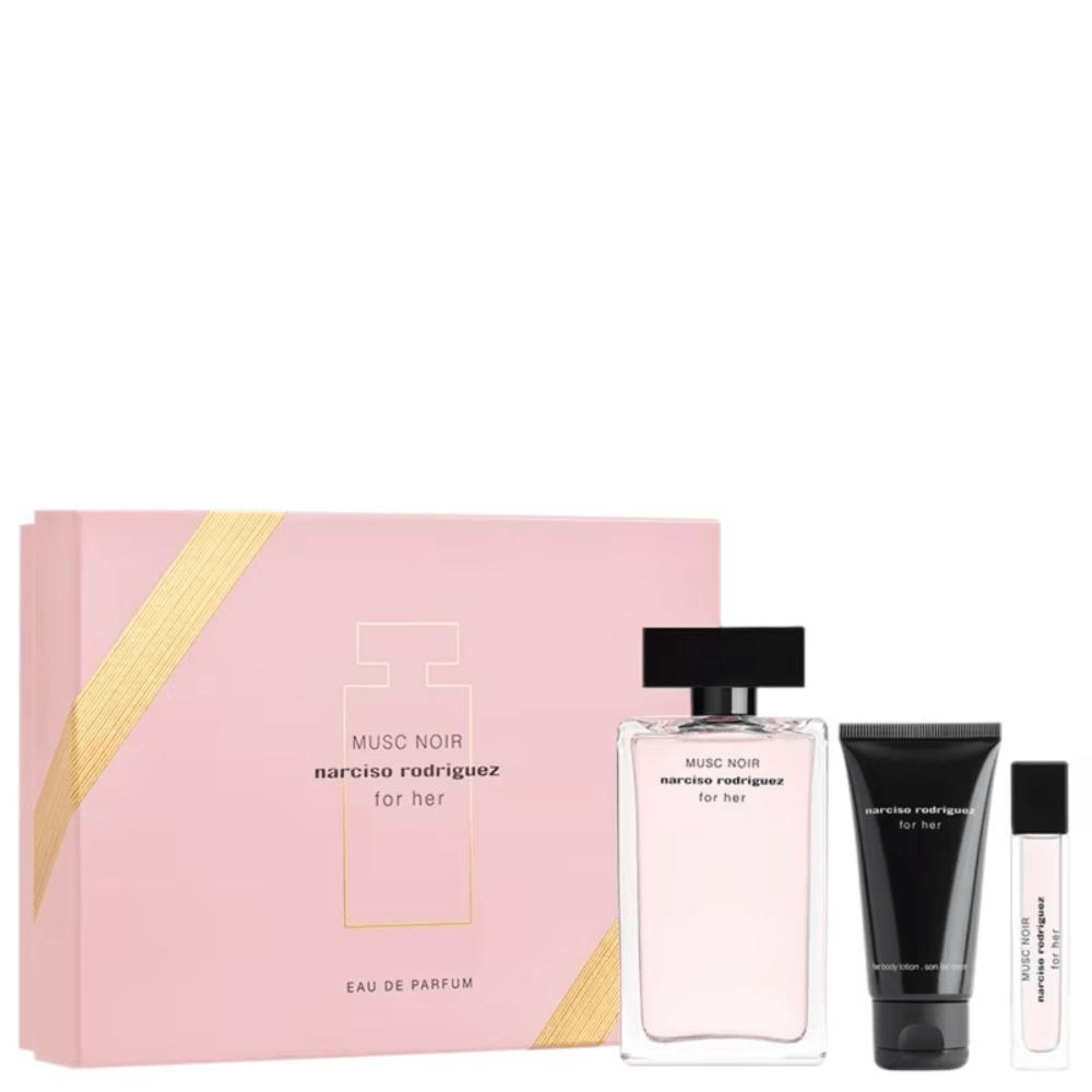 Kit For Her Musc Noir Narciso Rodriguez Perfume Feminino Eau De Parfum 100ml + Miniatura 10ml + Loção Corporal 50ml