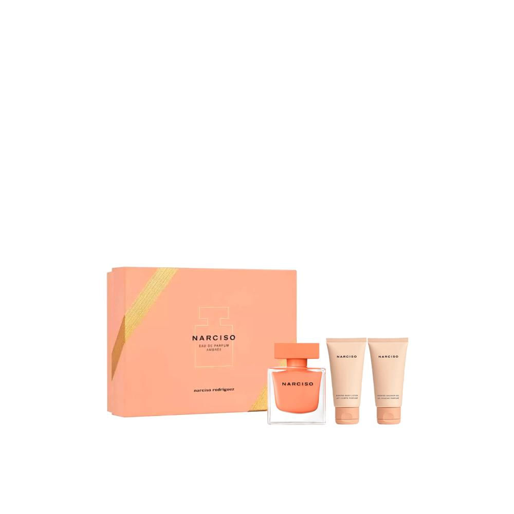 Kit Ambrée Narciso Rodriguez Perfume Feminino Eau de Parfum 50ml + Loção Corporal 50ml + Gel de Banho 50ml