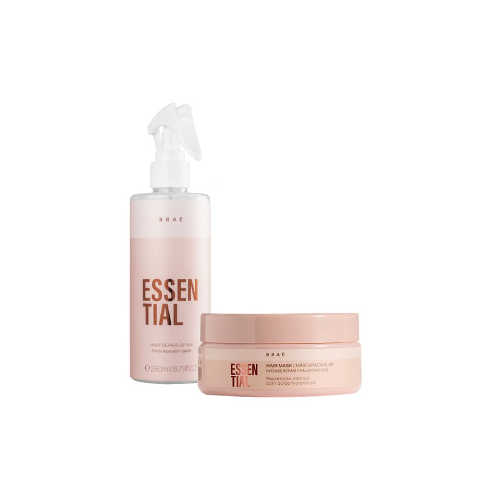 Kit Essential Braé Máscara 200g + Fluido Reparador 260ml