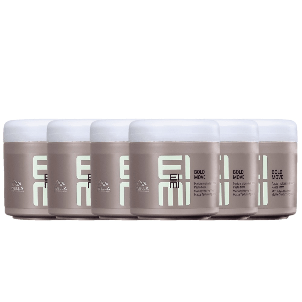 Kit 6 Pasta Modeladora EIMI Bold Move Wella Professionals 150ml