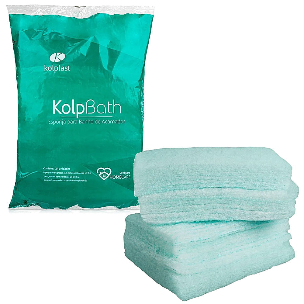 Esponja para Banho de Acamados KolpBath 24 unidades