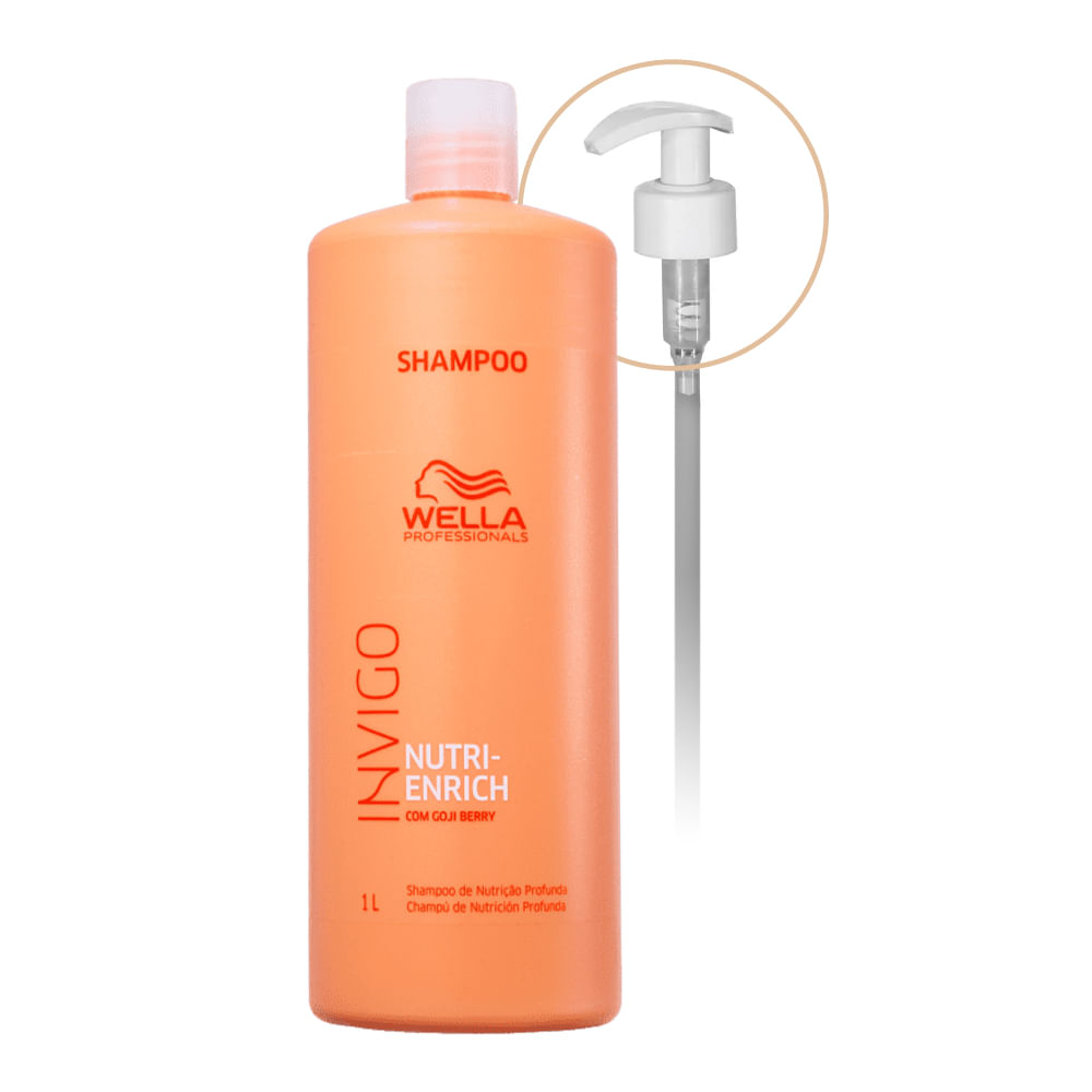 Shampoo Nutri-Enrich Invigo Intense Repair Wella Professionals 1L + Válvula