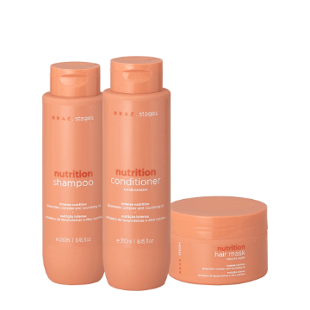 Kit Braé Shampoo 250ml + Condicionador 250ml +máscara Capilar 200g