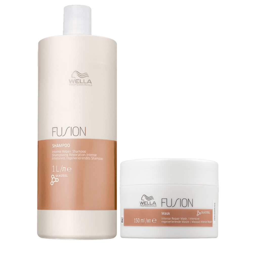 Kit Fusion Wella Professionals Shampoo 1L + Máscara Reconstrutora 150ml