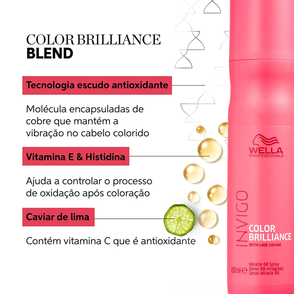 Kit 2 Leave-In Invigo Color Brilliance Spray Miracle Extra Wella Professionals 150ml