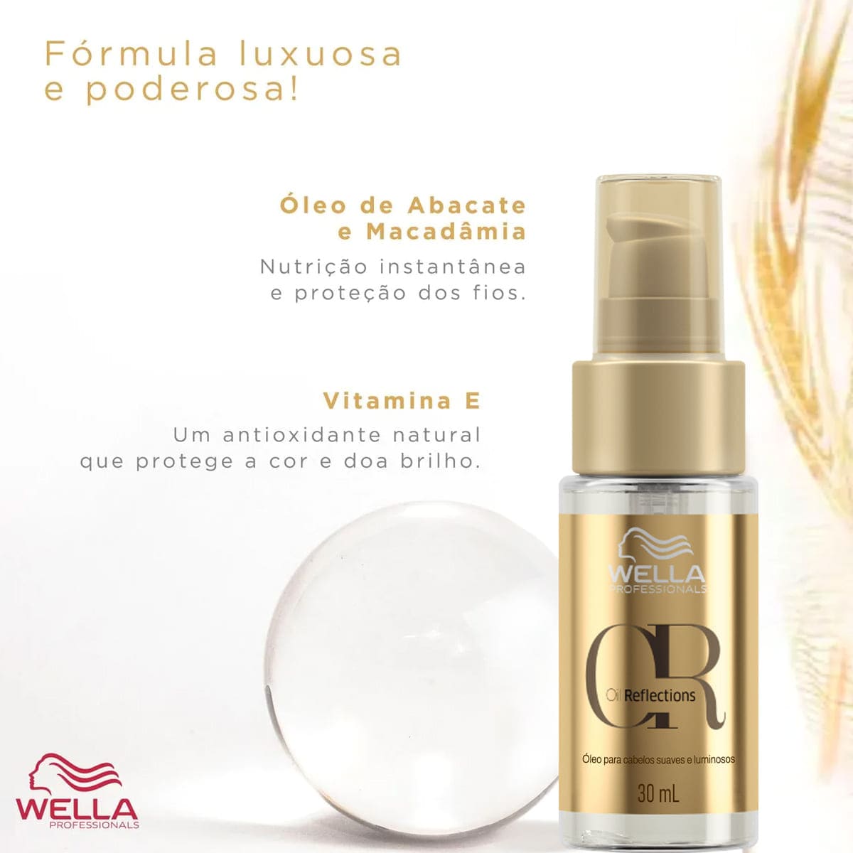 Kit Nutricurls Wella Professionals Shampoo 1L +Máscara 500ml + Oil Reflections 30ml