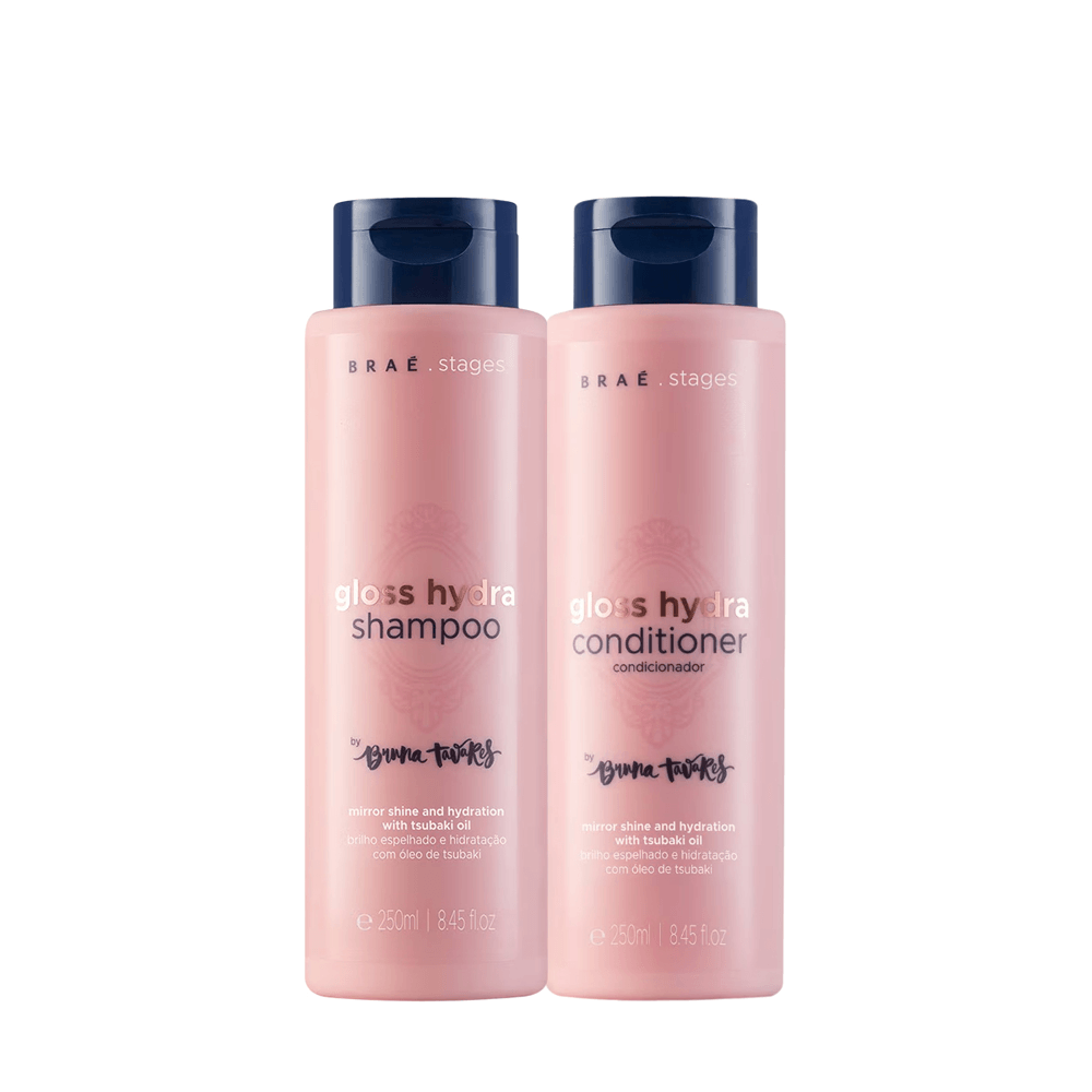 Kit Braé Stages By Bruna Tavares Gloss Hydra Shampoo 250ml + Condicionador 250ml