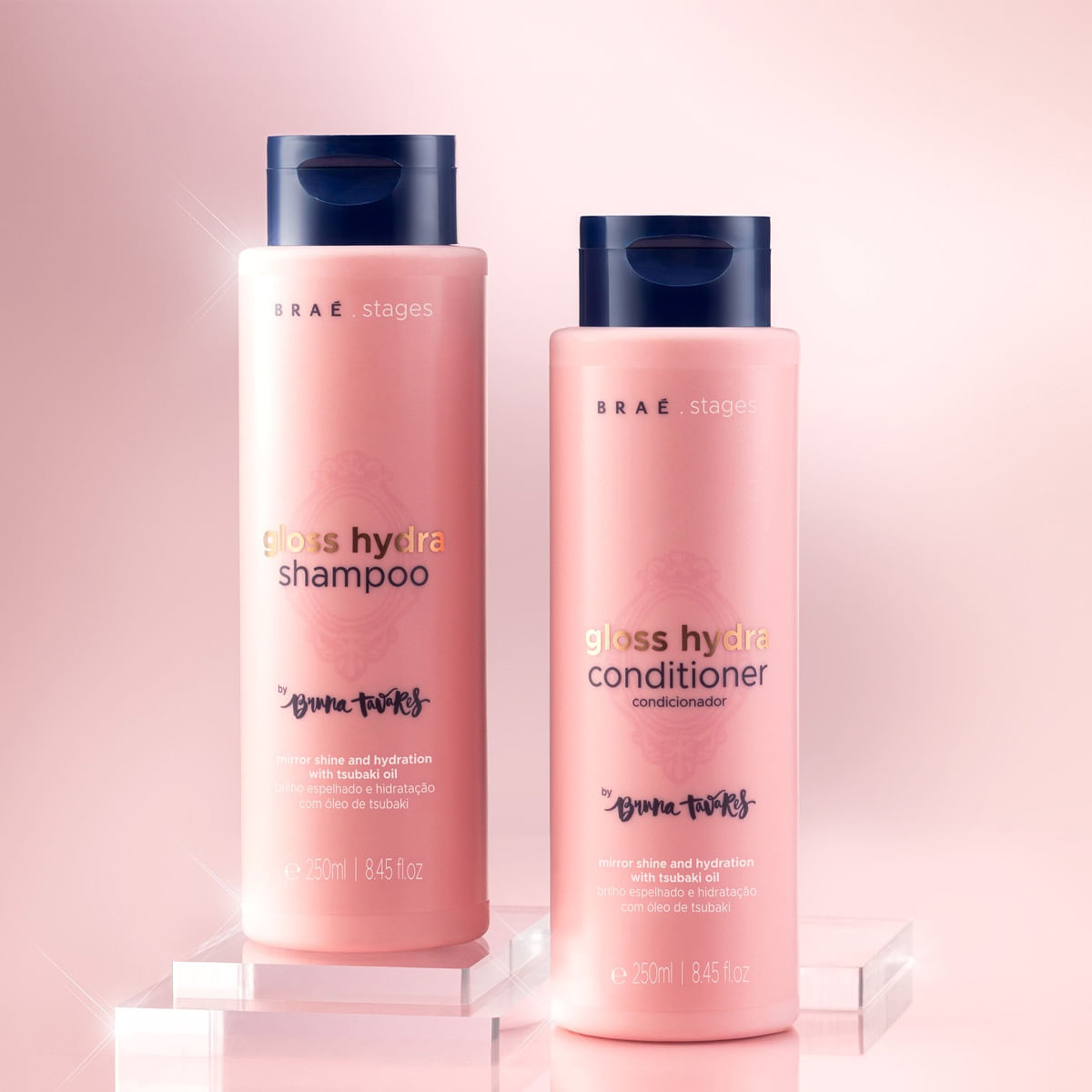 Kit Braé Stages By Bruna Tavares Gloss Hydra Shampoo 250ml + Condicionador 250ml