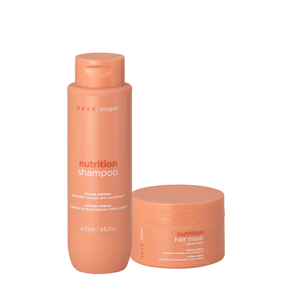 Kit Braé Stages Nutrition Shampoo 250ml + Máscara 200g