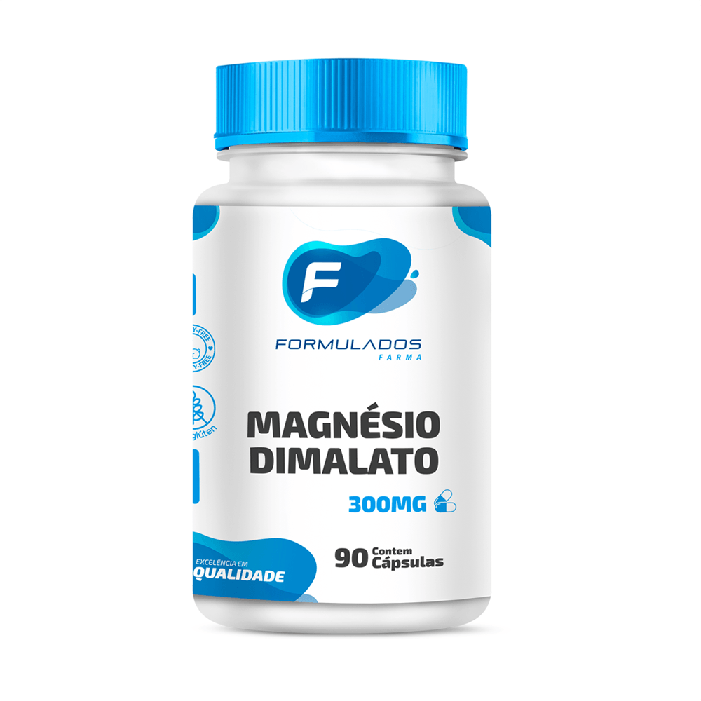 Magnésio Dimalato 300mg com 90 Cápsulas