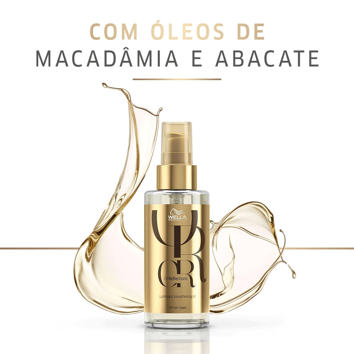Kit Wella Professionals Shampoo 250ml + Condicionador 200ml + Máscara Reconstrutora 150g + Oil Reflections 100ml
