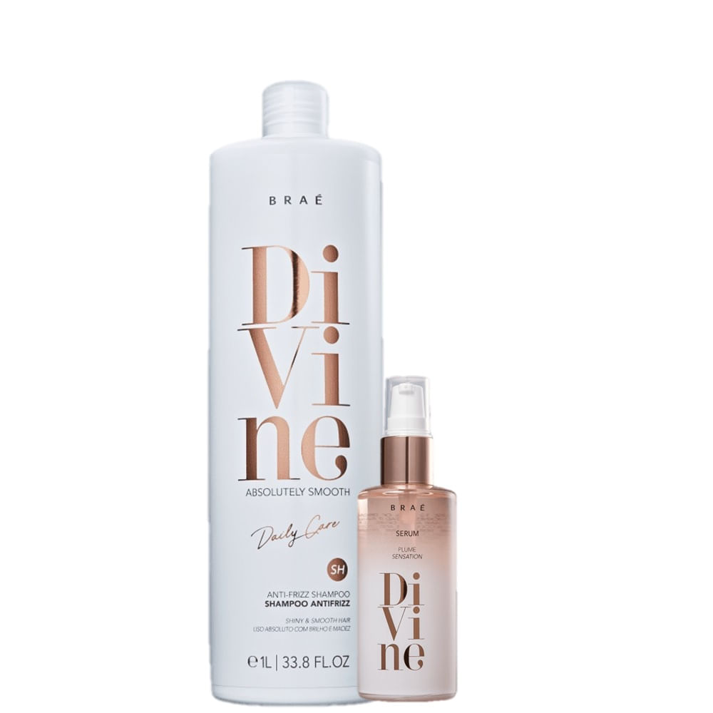 Kit Braé Divine Shampoo 1L + Sérum Capilar 60ml