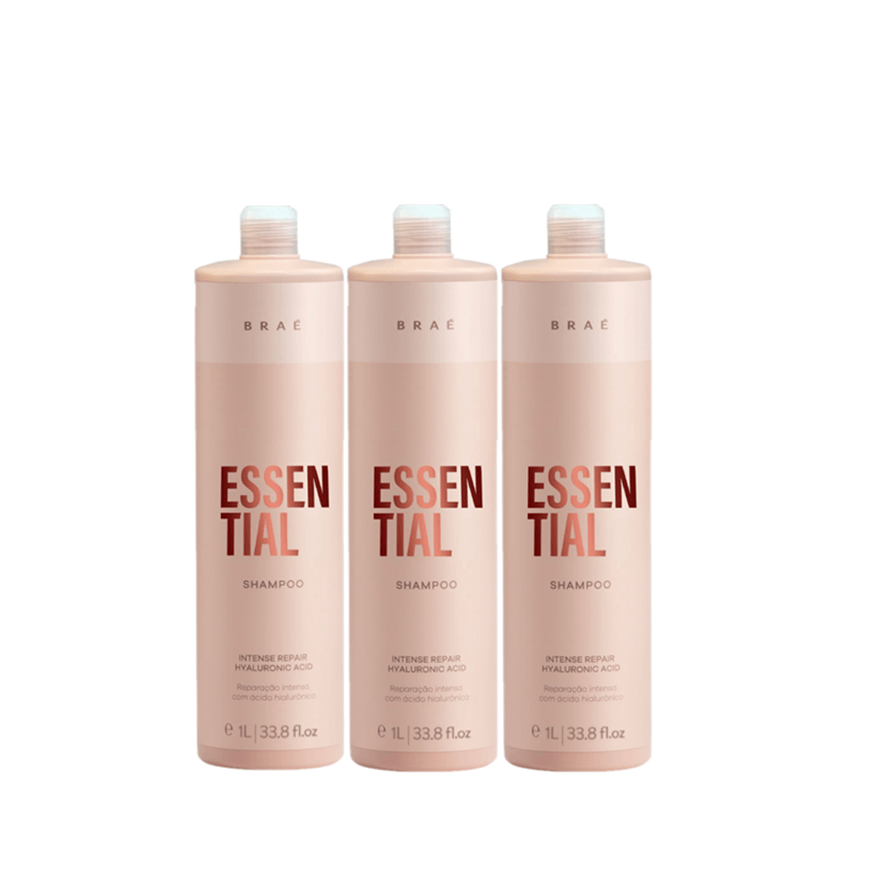 Kit 3 Shampoo Essential Braé 1L