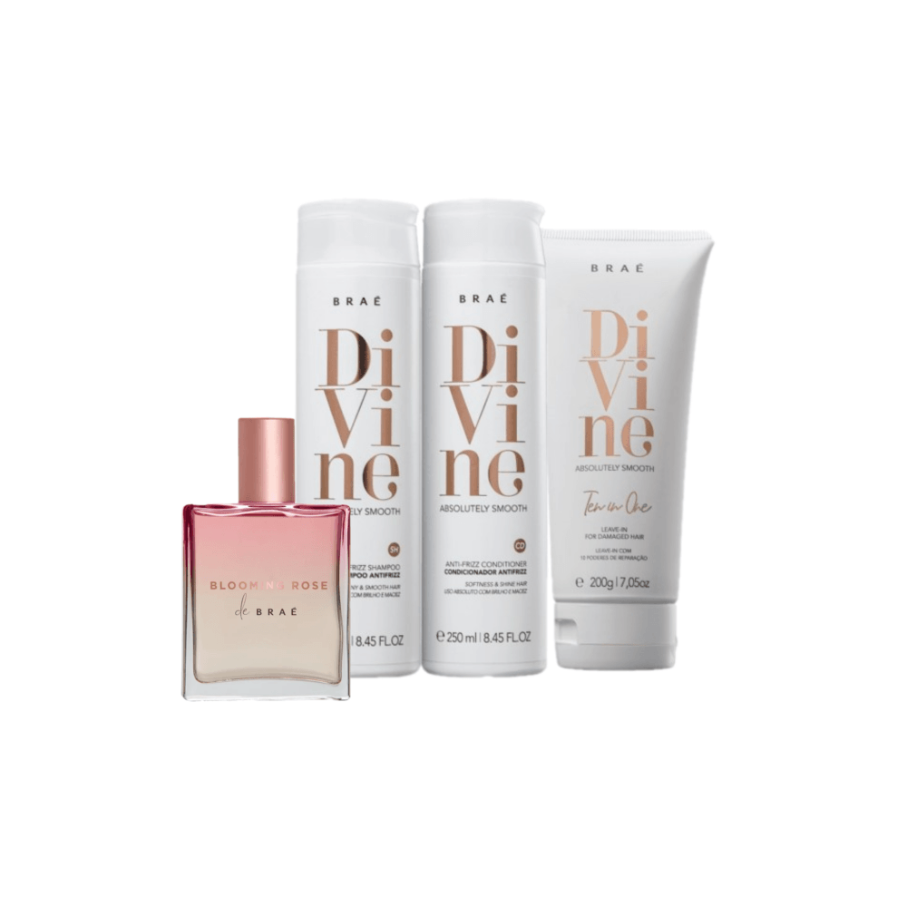 Kit Braé Shampoo 250ml + Condicionador 250ml + Leave-in 200g + Perfume Para Cabelo 50ml