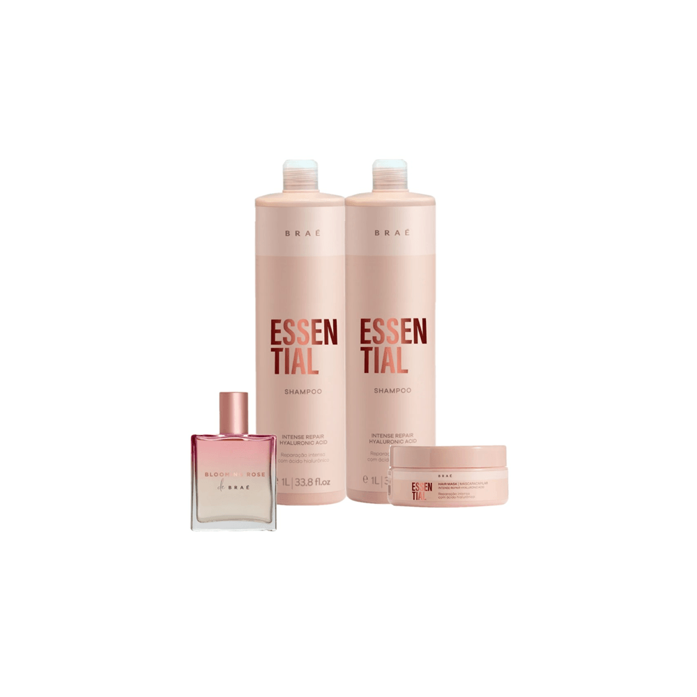 Kit Braé 2 Shampoo 1l + Máscara 200g + Perfume Para Cabelo 50ml