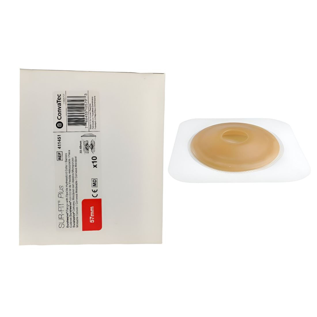 Kit 10 Placa Moldável Sur-fit 33-57MM 411451/1191968 Convatec