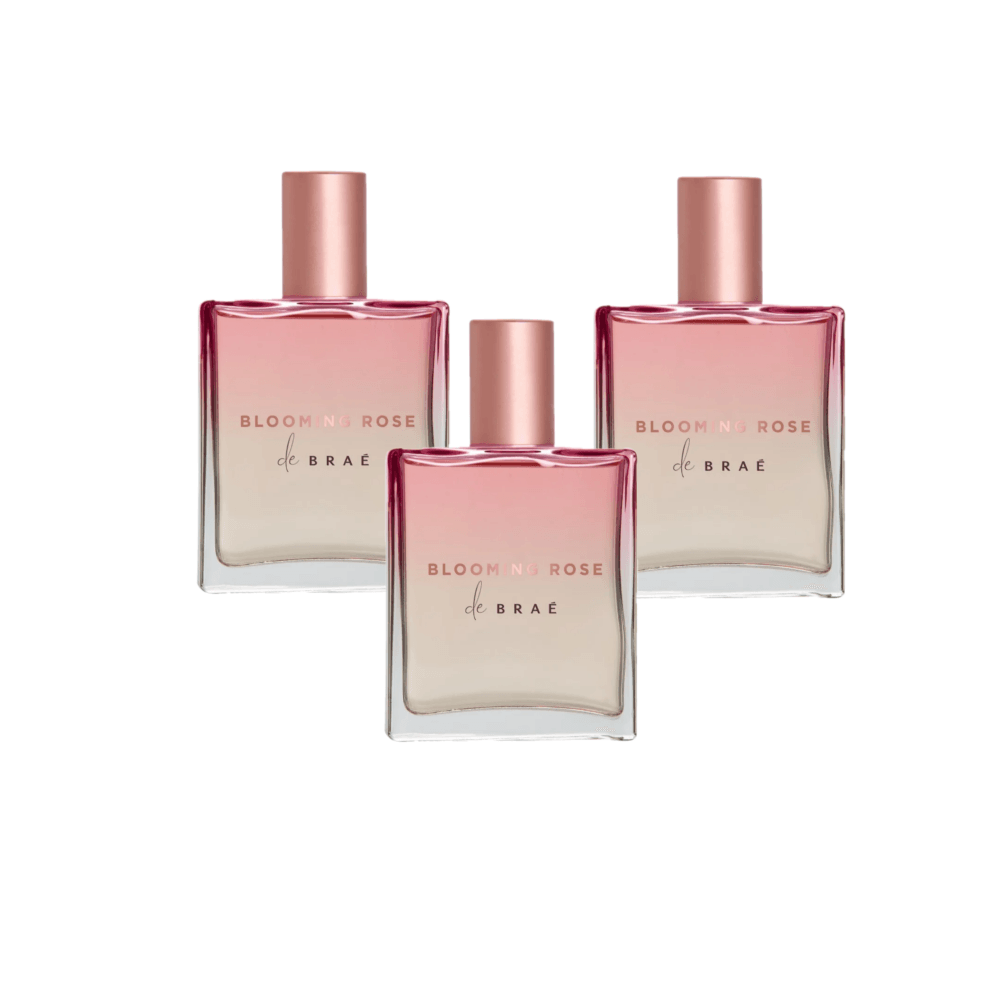 Kit 3 Perfumes Para Cabelo Blooming Rose Braé 50ml
