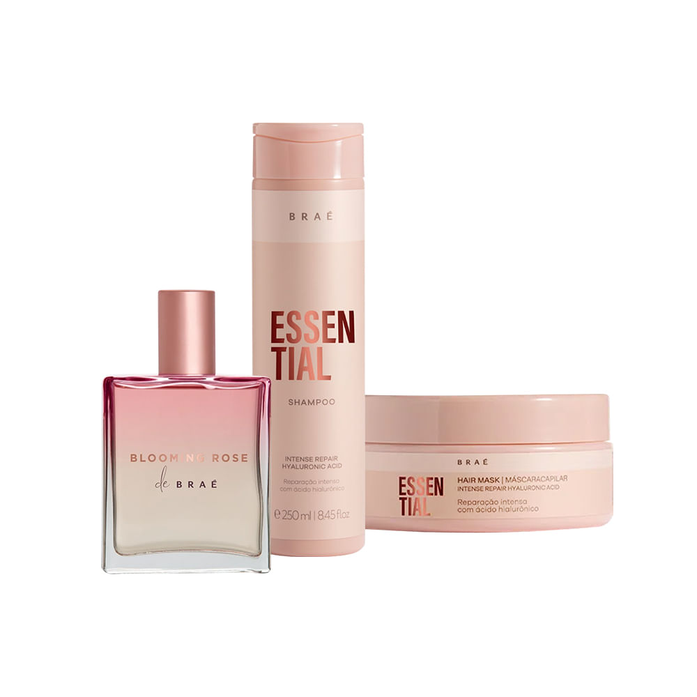 Kit Braé Shampoo 250ml + Máscara 200g + Perfume Para Cabelo 50ml