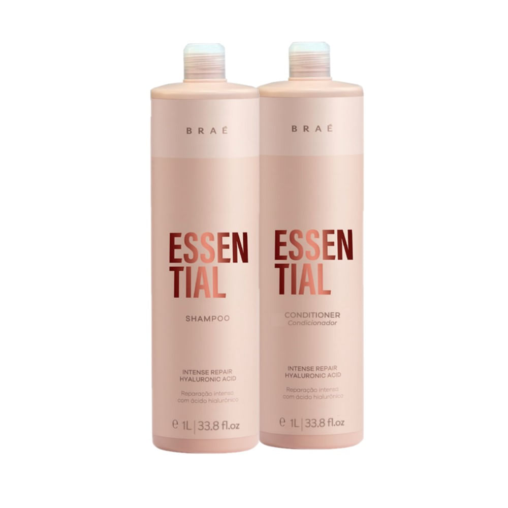 Kit Braé Essential Shampoo 1l + Condicionador 1l