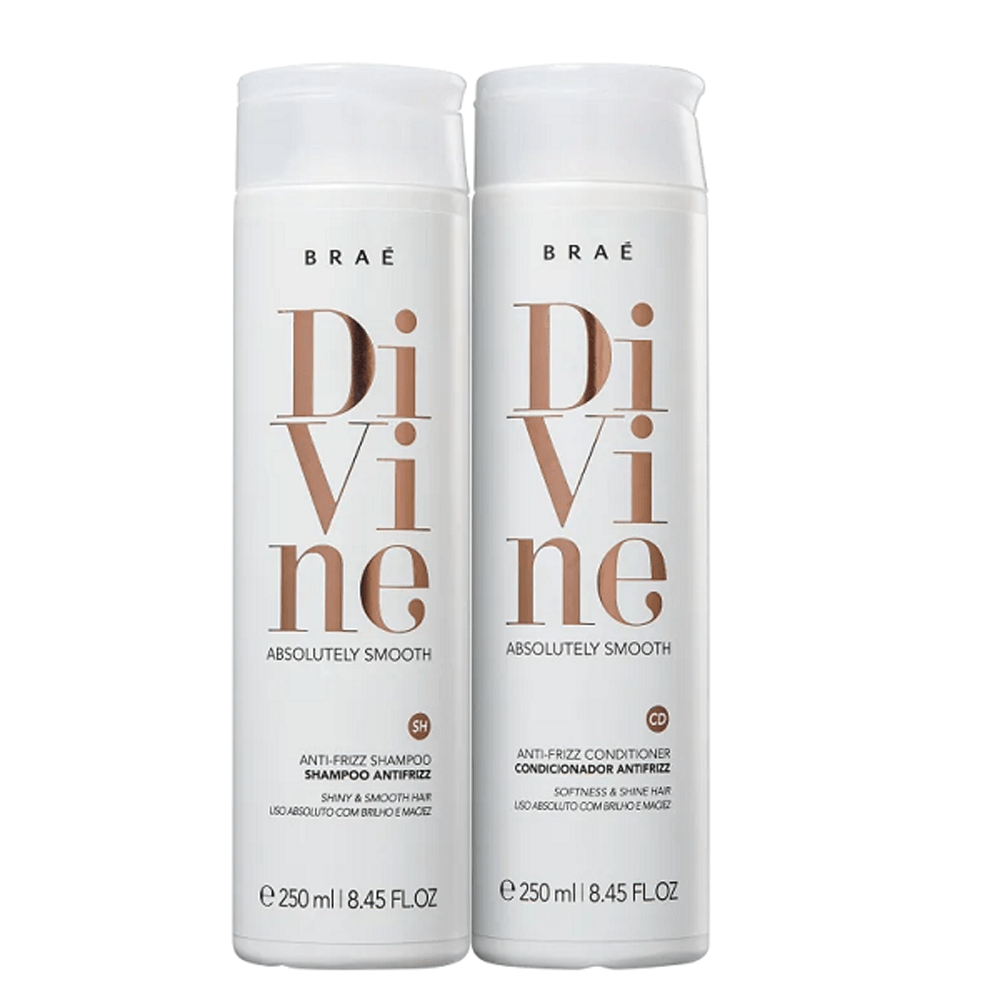 Kit Braé Divine Anti Frizz Shampoo 250ml + Condicionador 250ml