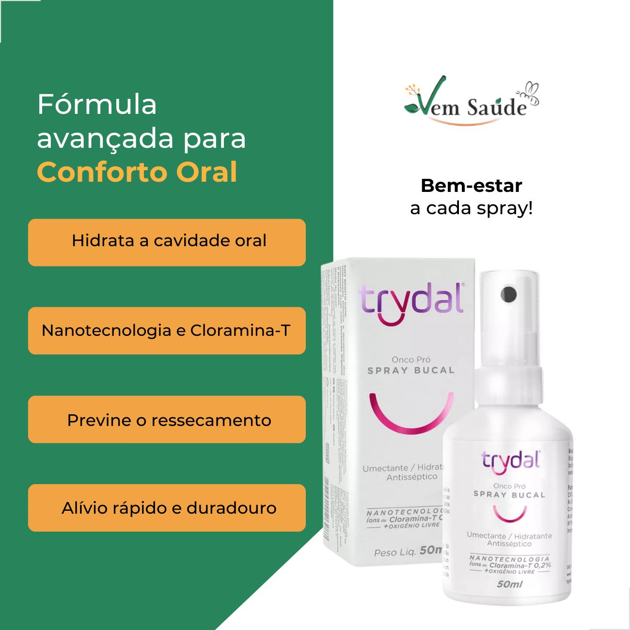 Spray Bucal Onco-pro Trydal 50ml