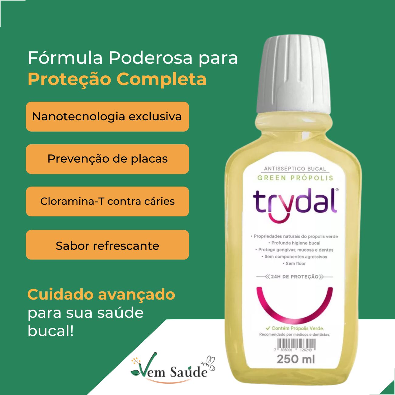 Enxaguante Green Própolis Trydal 250ml