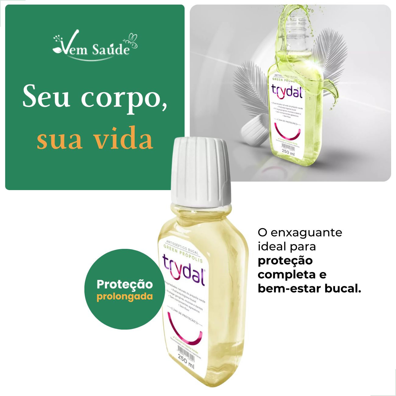 Enxaguante Green Própolis Trydal 250ml