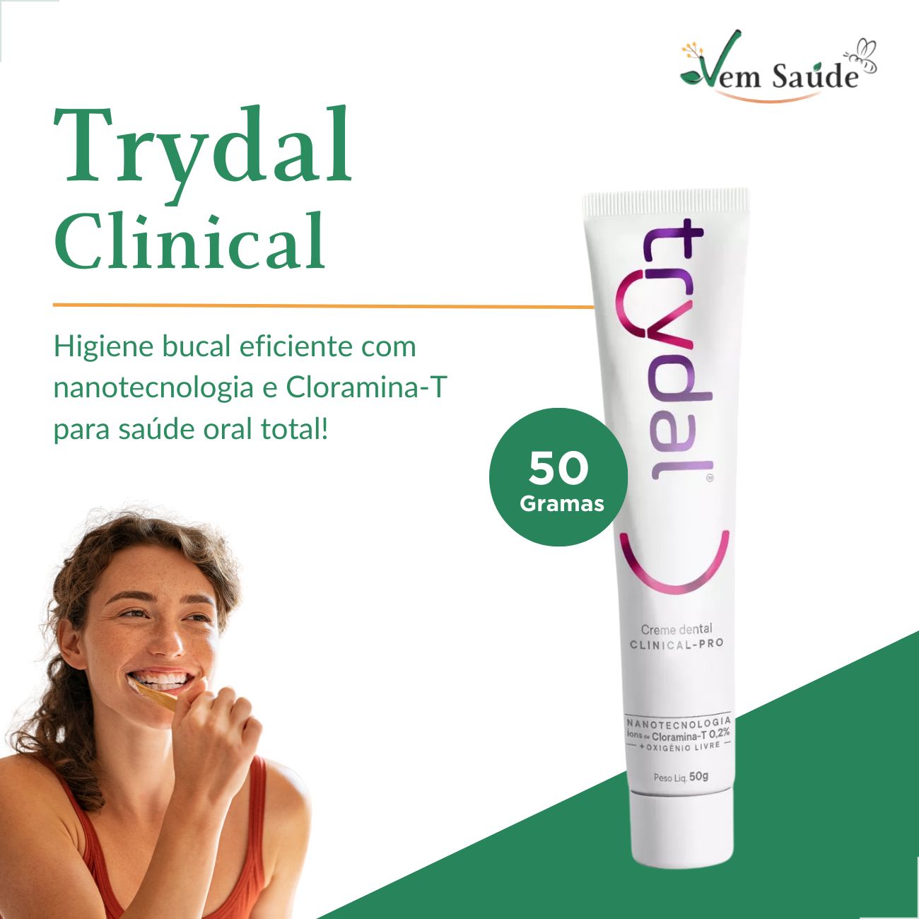 Creme Dental Clinical Pro Trydal 50g
