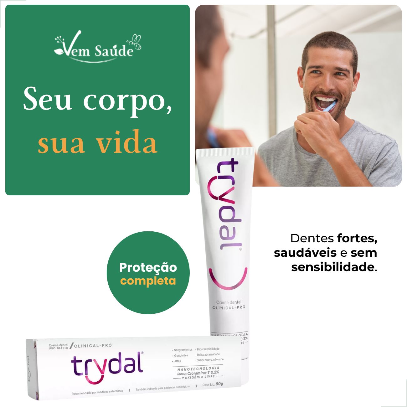 Creme Dental Clinical Pro Trydal 50g