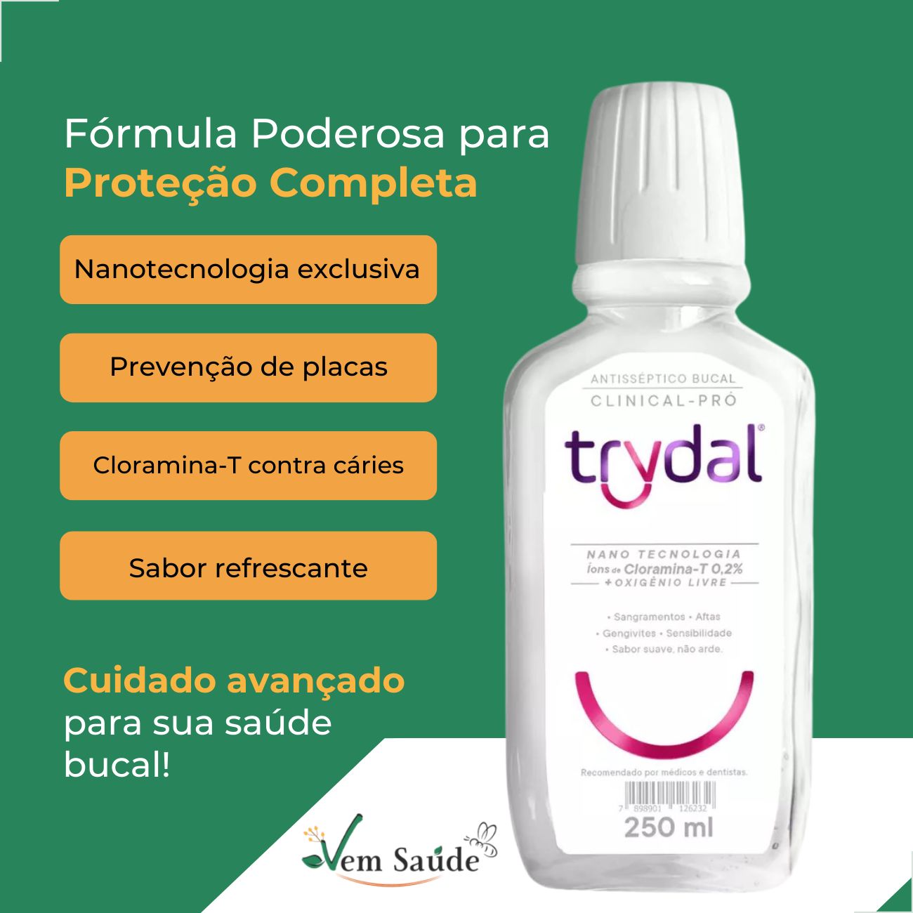 Enxaguante Clinical pro Trydal 250ml