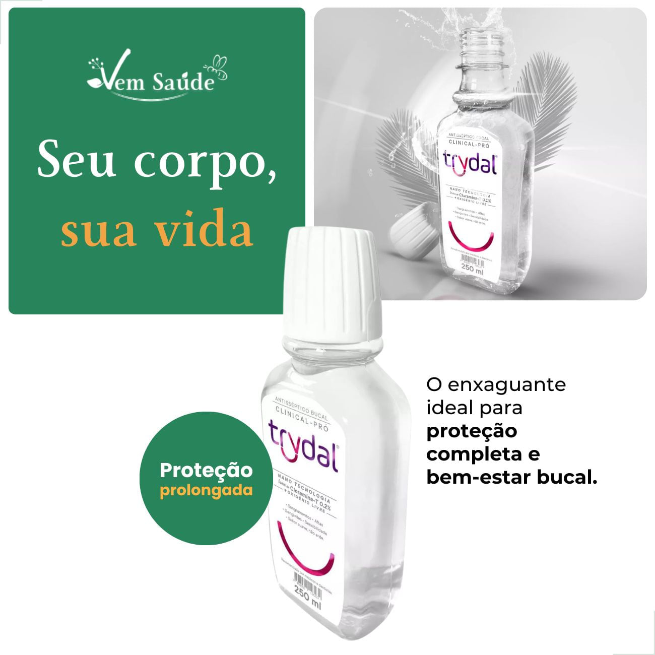 Enxaguante Clinical pro Trydal 250ml