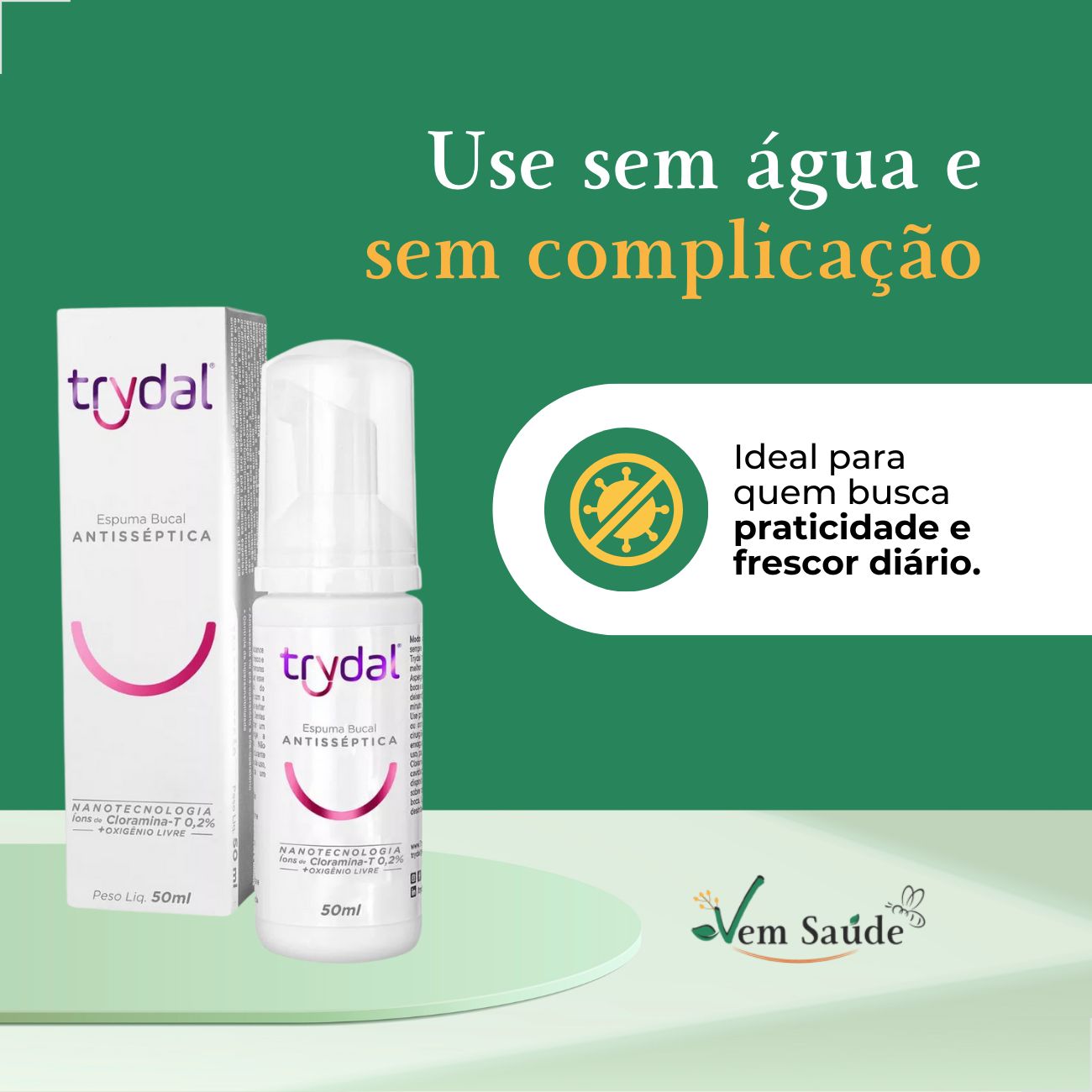 Solução Bucal Espuma Trydal 50ml