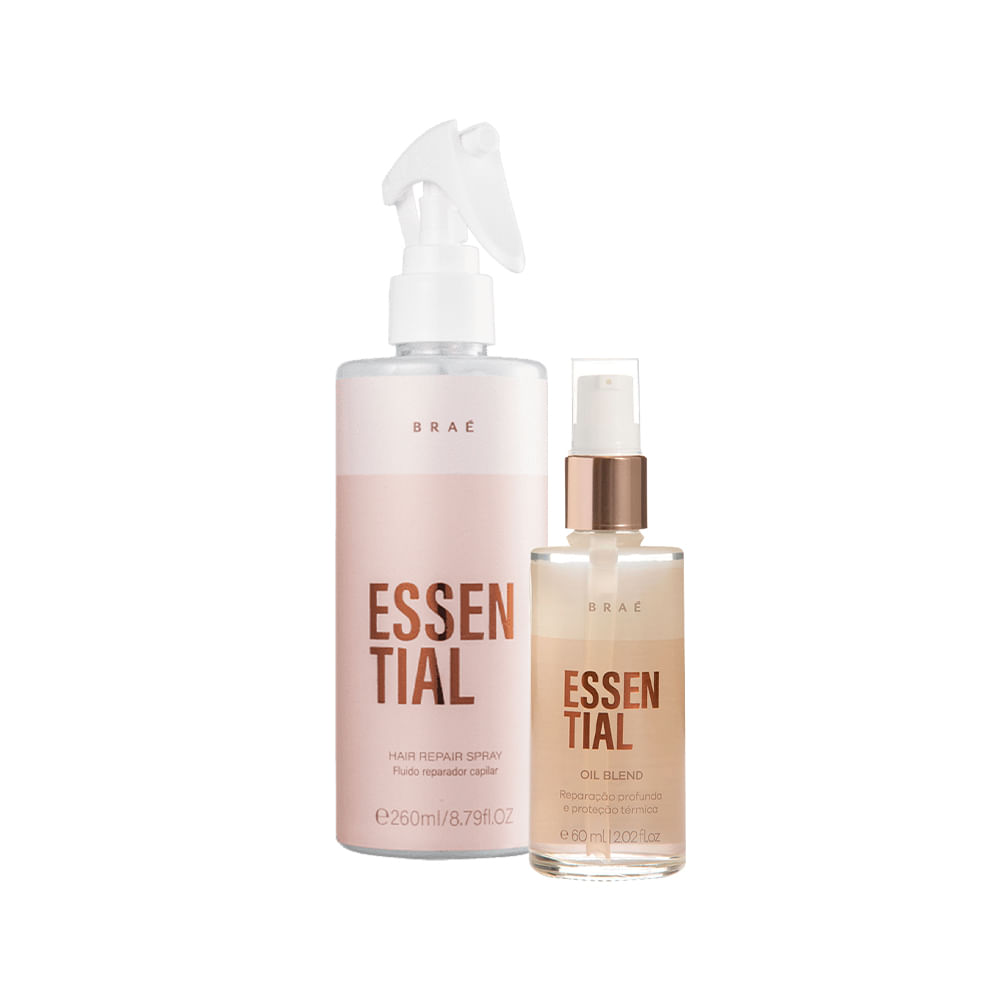 Kit Braé Essential Óleo Reparador 60ml + Fluido Reparador Leave-in 260ml