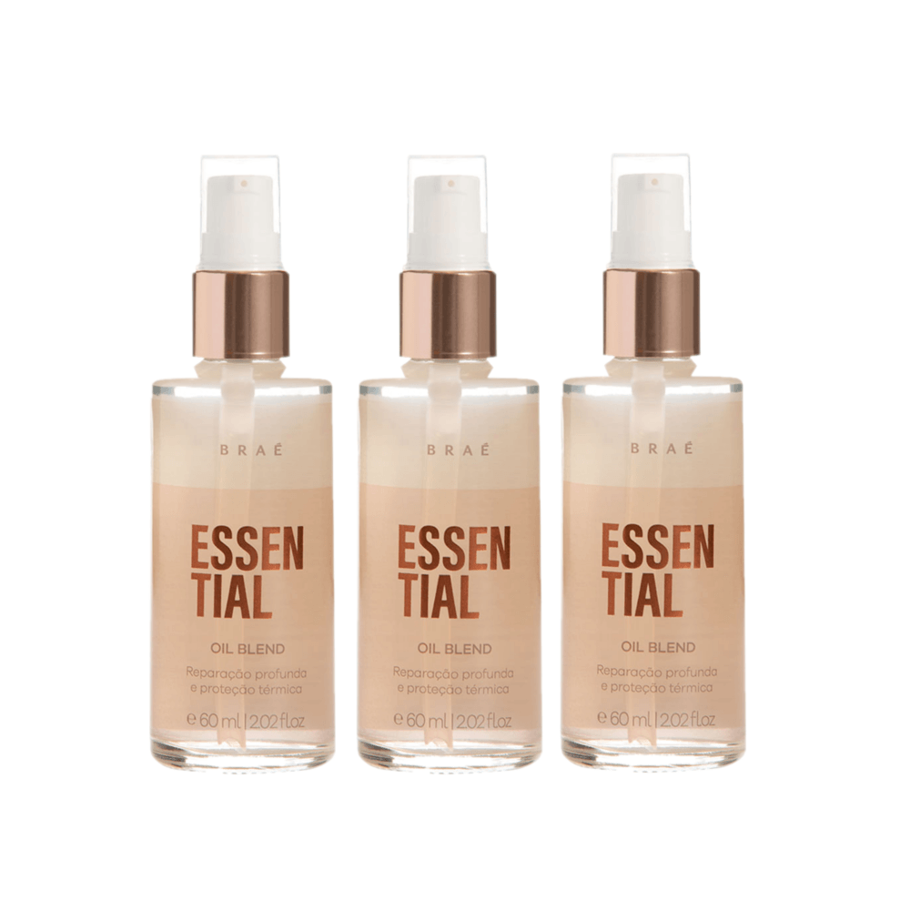 Kit 3 Óleos Reparadores Essential Braé 60ml