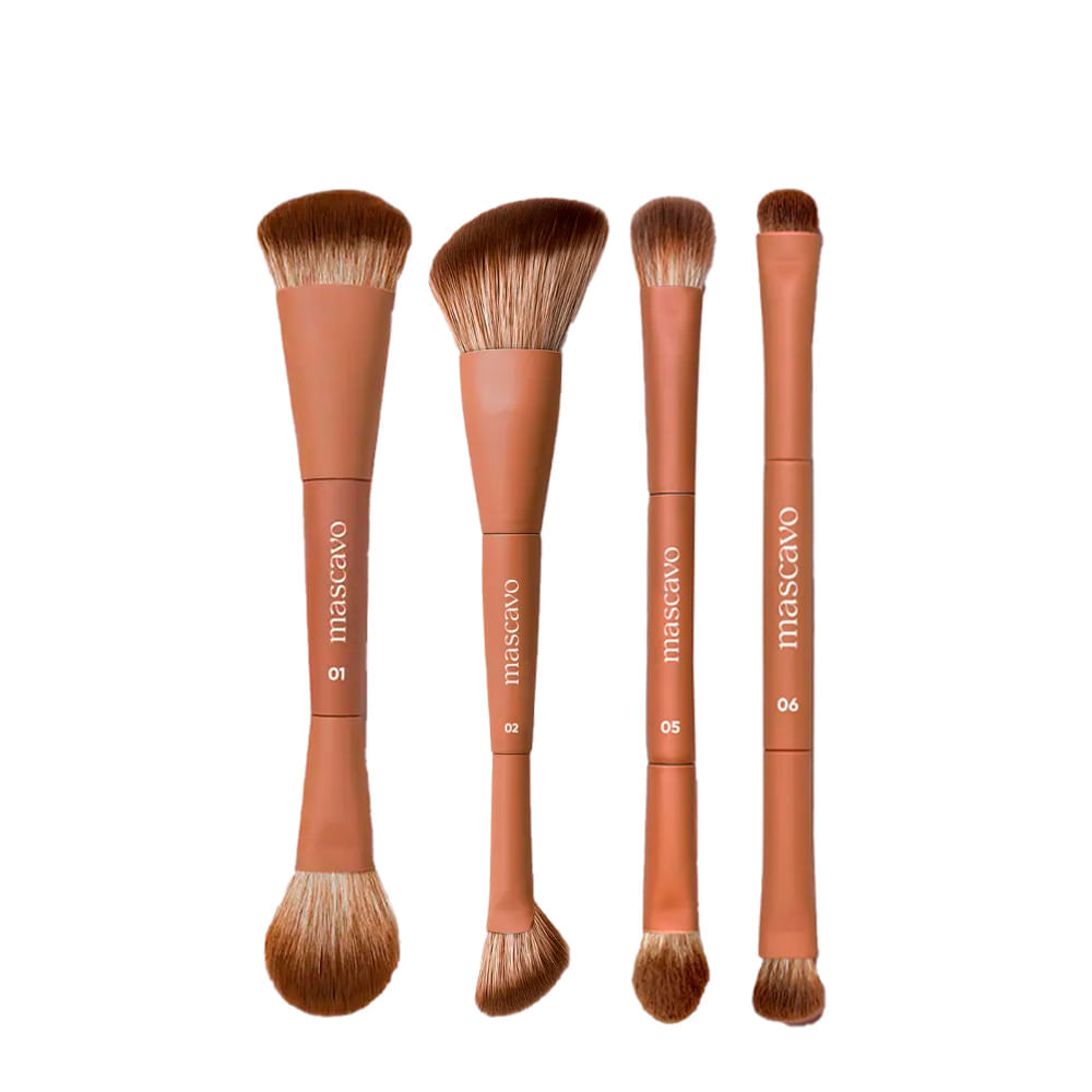 Kit Pincéis de Maquiagem Pro Series Mascavo