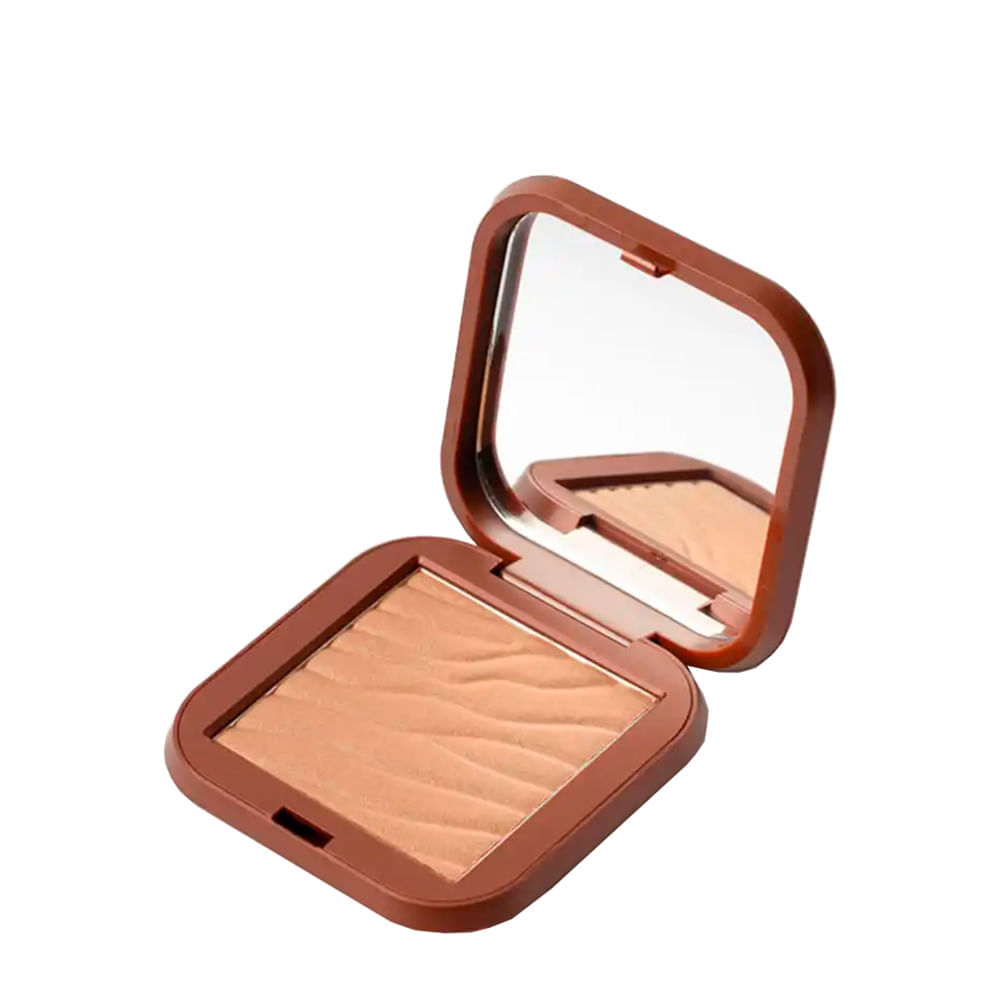 Kit Pro Series Mascavo Pincel de Maquiagem Duplo para Rosto + Blush Oak 6g + Bronzer Sunset 8g