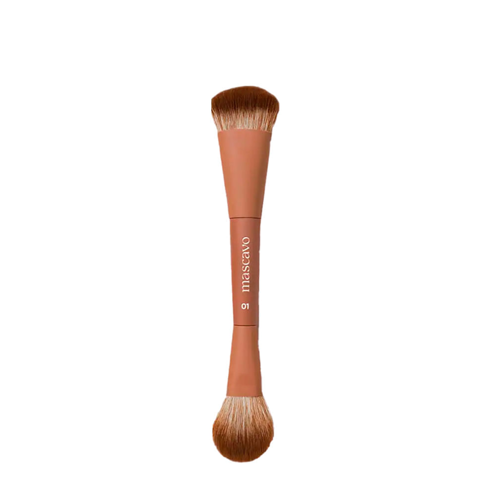 Kit Pro Series Mascavo Pincel de Maquiagem Duplo 01 + Pincel de Maquiagem 10 + Pincel de Maquiagem 09
