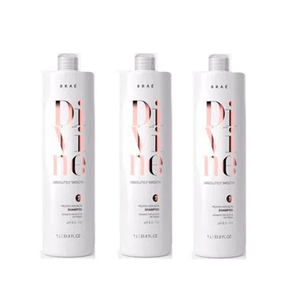 Kit Shampoo Divine Anti-frizz Braé 1l 3 Unidades