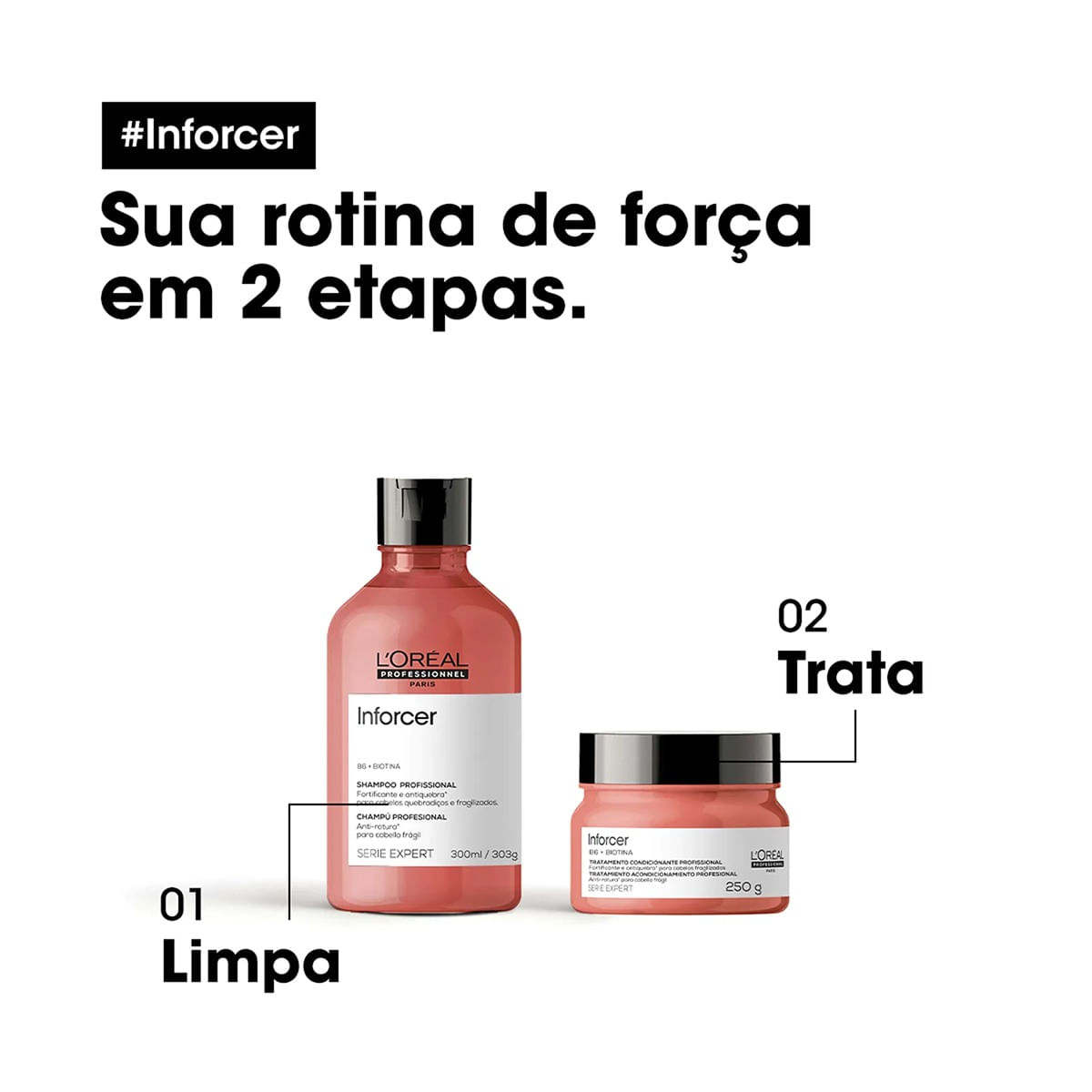 Kit Inforcer L'Oréal Professionnel  Shampoo 300ml + Máscara 250g