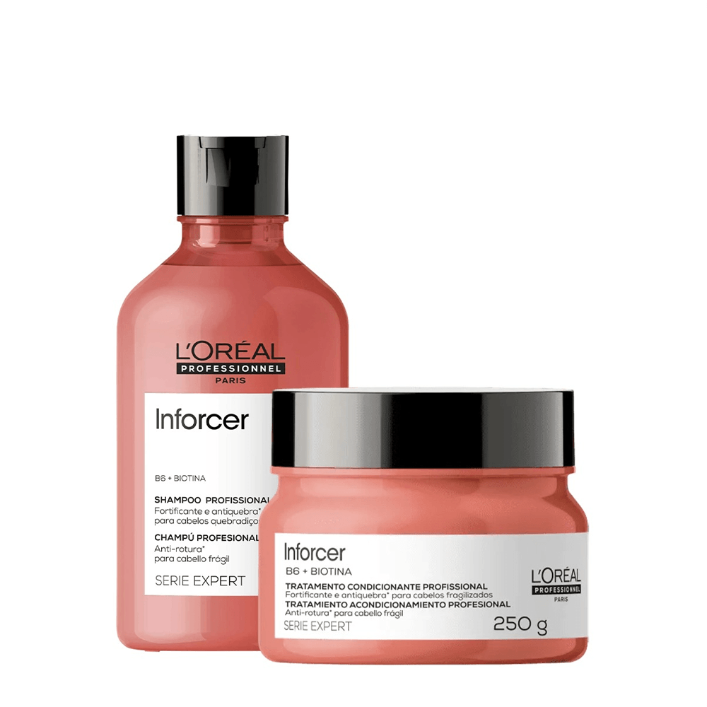 Kit Inforcer L'Oréal Professionnel  Shampoo 300ml + Máscara 250g