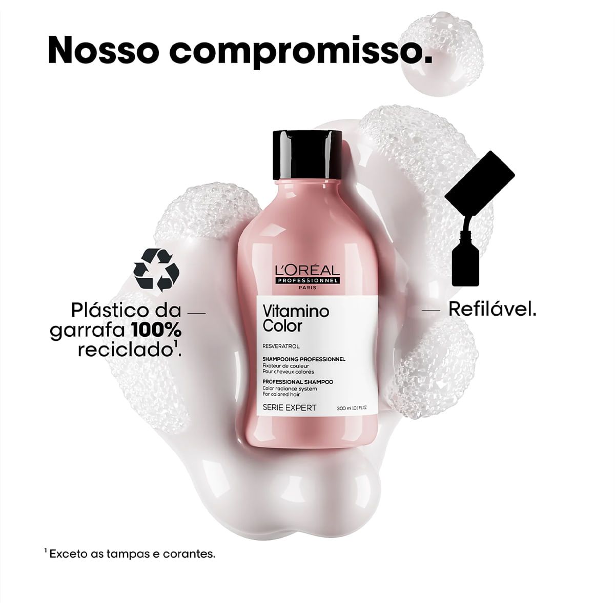 Refil Shampoo Vitamino Color L'Oréal Professionnel 240ml 2 Unidades