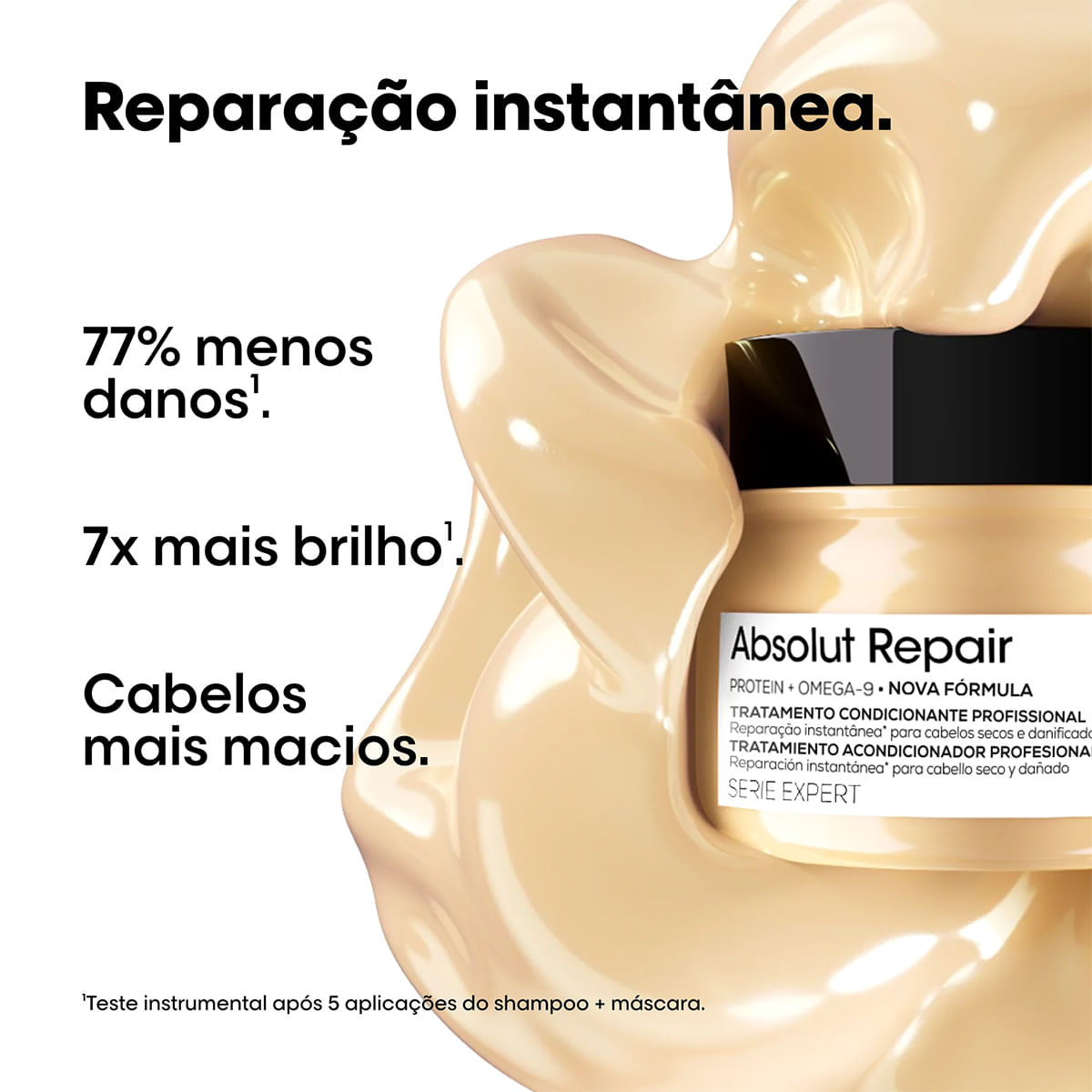 Kit Absolut Repair L'Oréal Professionnel Máscara Capilar 250g + Óleo Reparador 90ml
