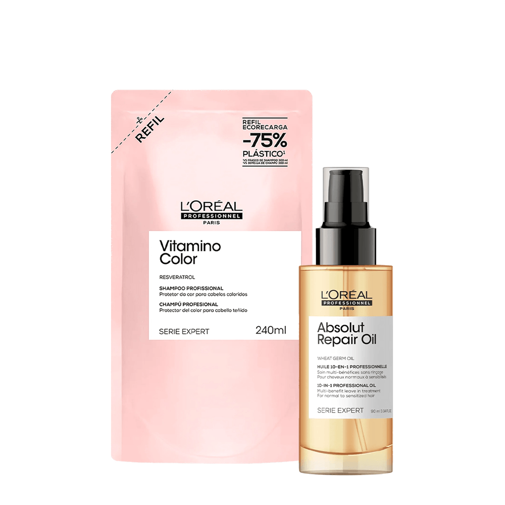 Kit Vitamino Color Repair L'Oréal Professionnel Shampoo 240ml + Óleo Reparador 90ml